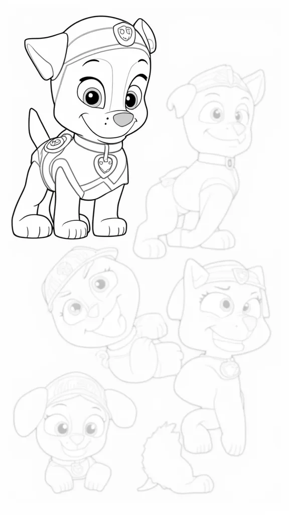 paw patrol color pages free